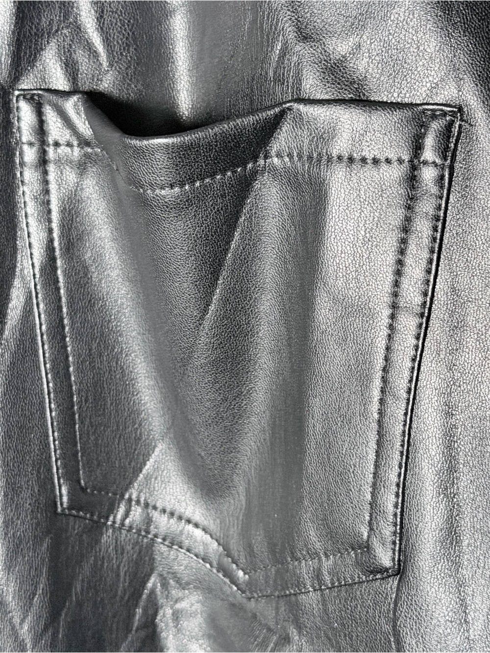 bebe Black Faux Leather Leggings Plus Sz 32 - Picture 7 of 8